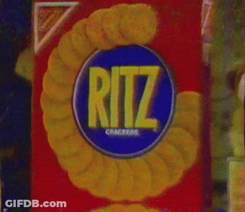 Ritz Crackers Box With Blue Circle GIF