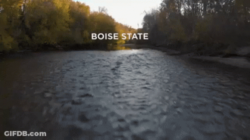 River With Boise State Written GIF