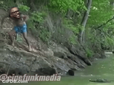 River With Cinefunkmedia Text GIF