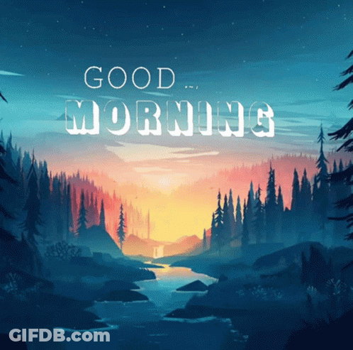 River With Good Morning Words GIF