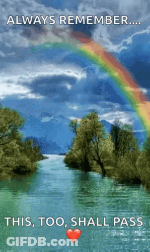 River With Rainbow In Sky GIF