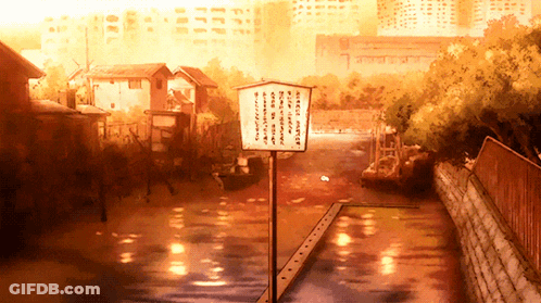 River With Sign Saying Tokyo GIF