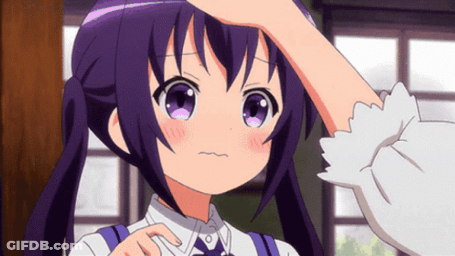 Rize Tedeza Purple Hair Anime GIF