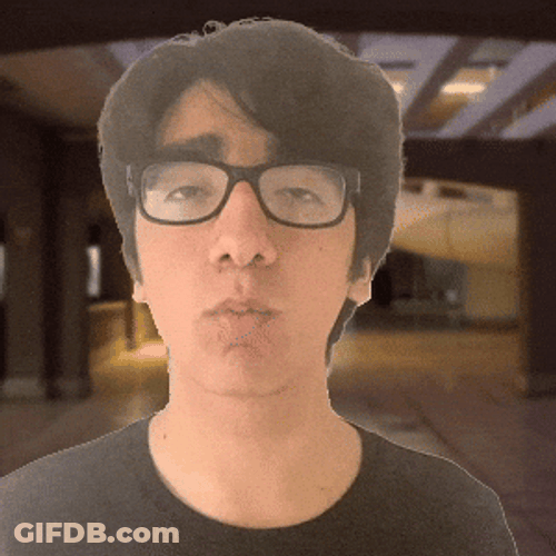 Rizzler Asian Guy Shushing GIF