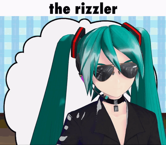 Rizzler Hatsune Miku Finger Snap GIF