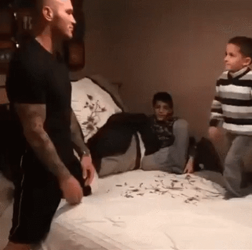 Rko Outta Nowhere Bedroom Fight GIF
