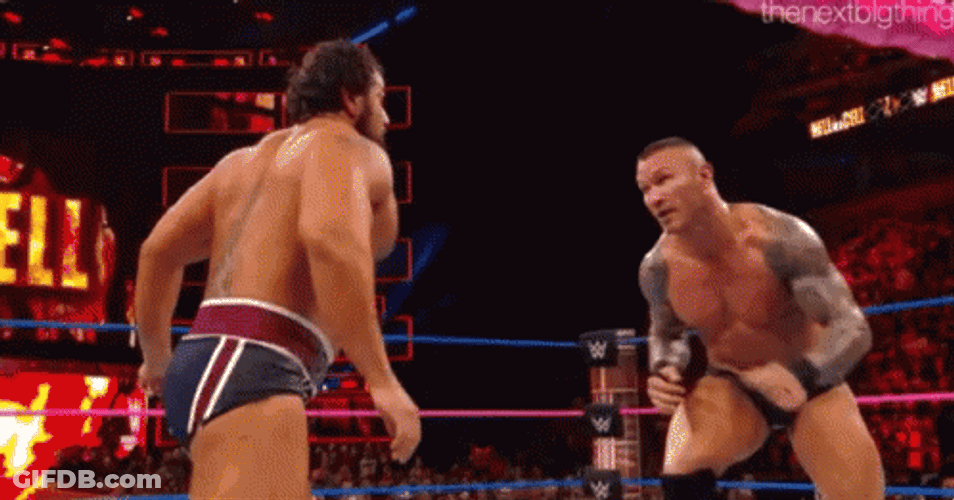 RKO Randy Orton Vs Rusev GIF
