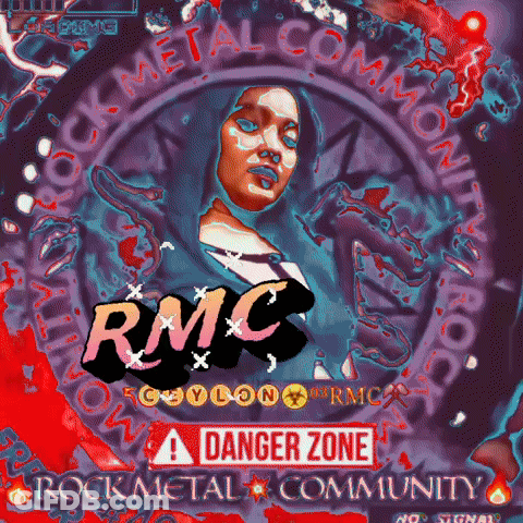 Rmc A Danger Zone Rock Metal Community Poster With A Woman On It GIF