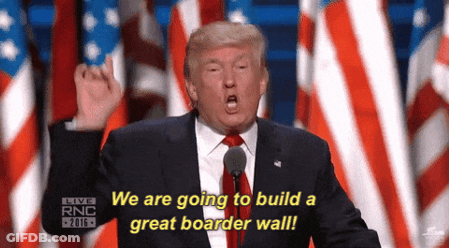 Rnc Presidential Candidate Donald Trump Boarder Wall GIF