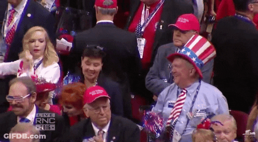 Rnc Republican Fans Cheering GIF