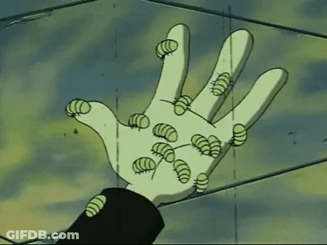 Roaches Creeping Crawling Hands GIF