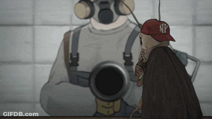 Roaches Shoot Down Sink Hole GIF