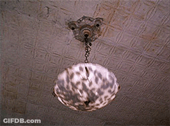 Roaches Swinging On Chandelier GIF