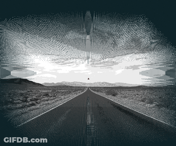 Road Black And White Effect GIF