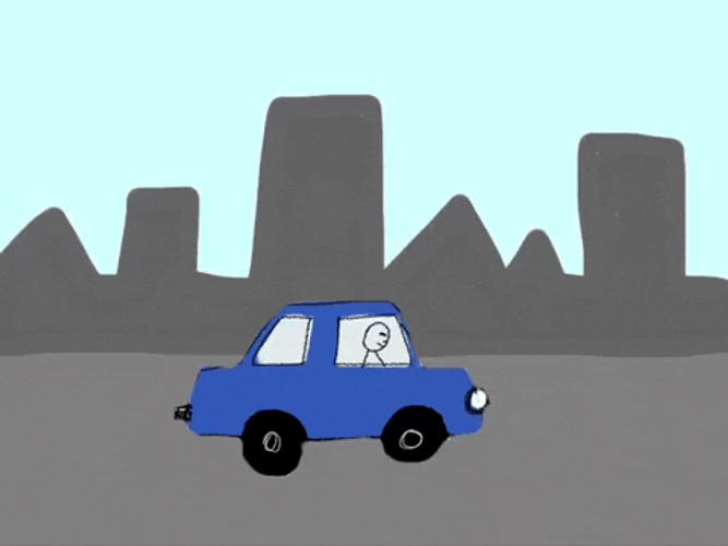 Road Car Blowing Out Heart GIF