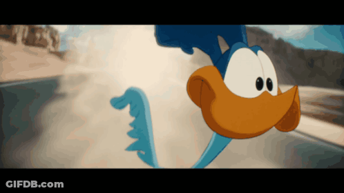 Road Runner Running Down Road GIF