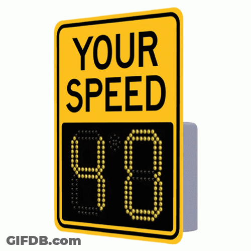 Road Sign Your Speed Count GIF
