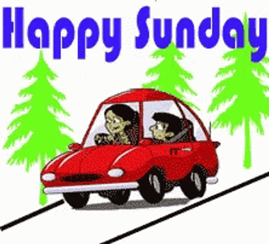 Road Trip Happy Sunday GIF