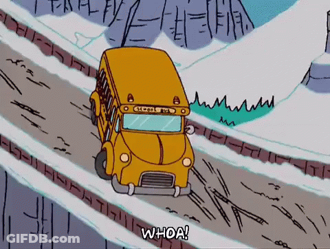 Road With Letter Y Painted On Side GIF