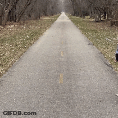 Road With Yellow Line GIF