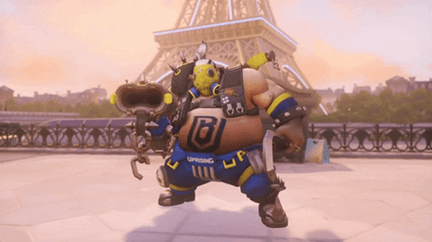 Roadhog Hero Headbanging GIF
