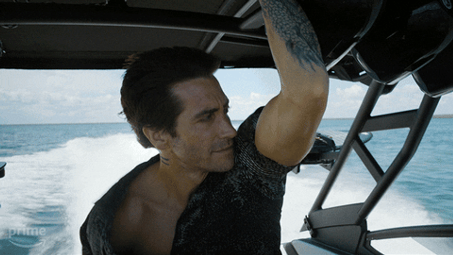 Roadhouse Man Riding A Yacht GIF
