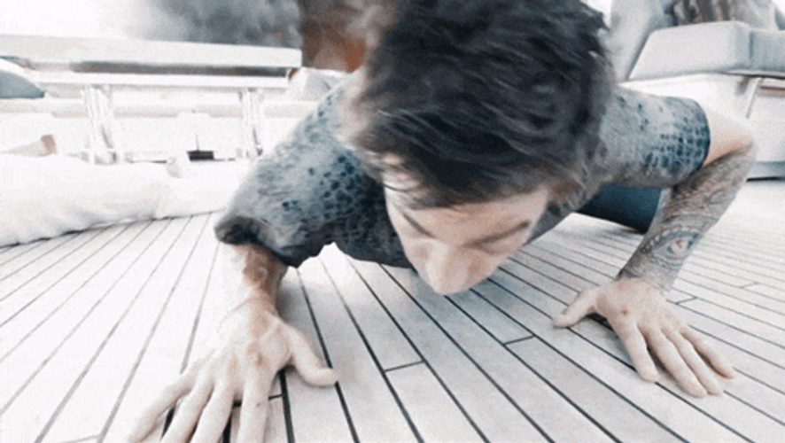 Roadhouse Man Rising From Defeat Moment GIF