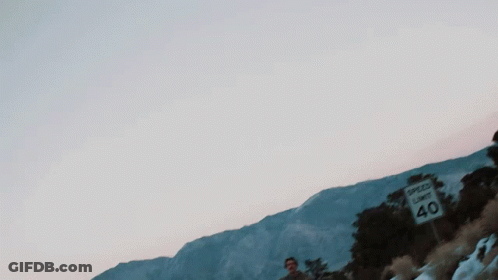 Roadside Speed Limit Sign GIF