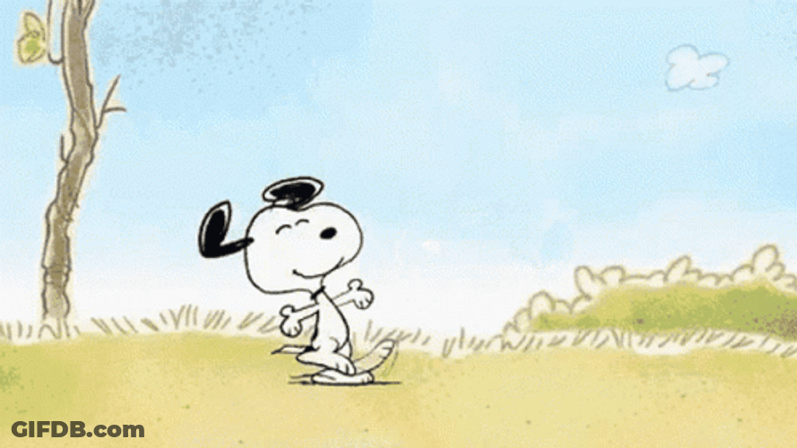 Roaming Snoopy Dance On The Forest GIF