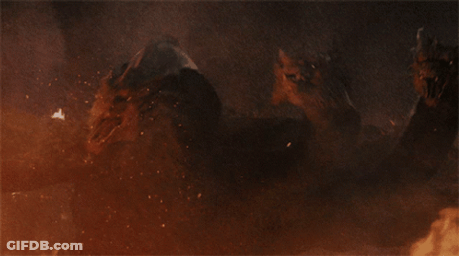 Roaring King Ghidorah GIF