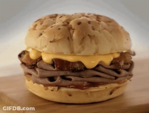 Roast Beef And Cheese Sandwich On A Bun GIF