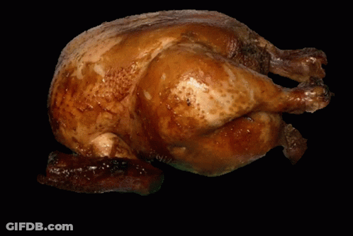 Roasted Chicken With Green Border GIF