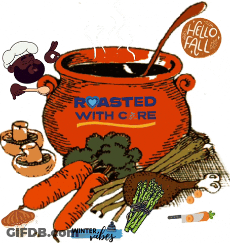 Roasted With Care Pot Of Vegetables GIF