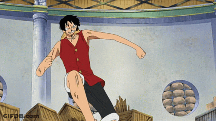 Rob Lucci And Monkey D Luffy Fighting GIF