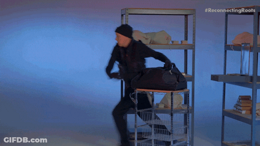 Robber Snatching Bag Fail GIF