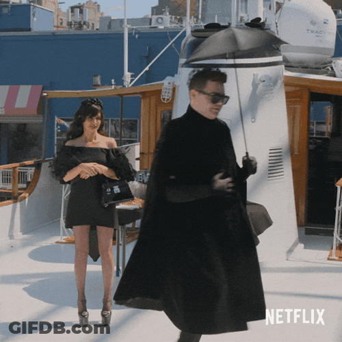 Robert Brotherton In Black Suit As Modelo GIF