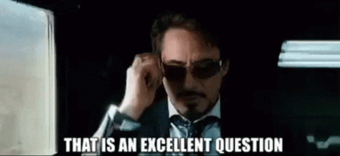 Robert Downey An Excellent Question GIF