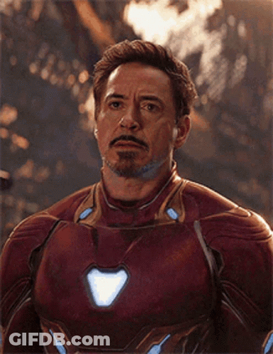 Robert Downey Jr. As Iron Man In Avengers: Infinity War GIF