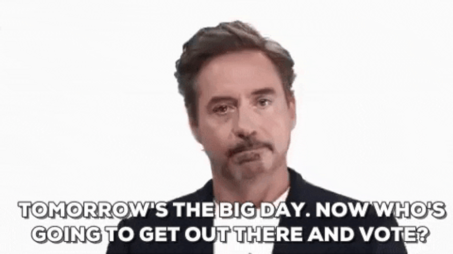 Robert Downey Jr Election GIF