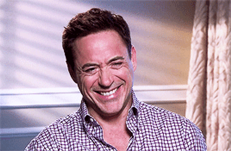 Robert Downey Jr Happy Smiling GIF