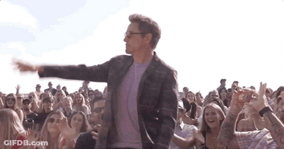 Robert Downey Jr Hello Wave GIF