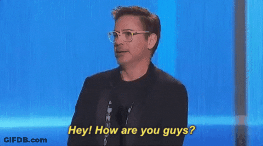 Robert Downey Jr How Are You GIF
