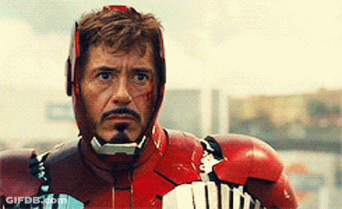 Robert Downey Jr. In Red Iron Man Costume GIF