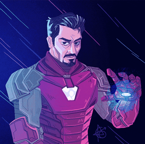 Robert Downey Jr Iron Man Suit Up Animation Rain GIF