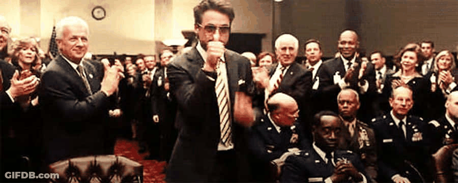 Robert Downey Jr Smiling Blowing Kisses GIF