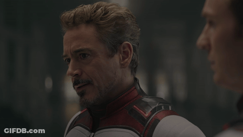 Robert Downey Jr. Talking To Another Man In Dark Room GIF