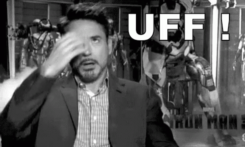 Robert Downey Phew Uff GIF