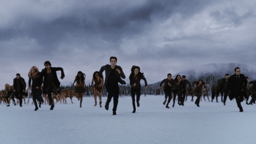 Robert Pattinson Kristen Stewart Fierce Battle GIF