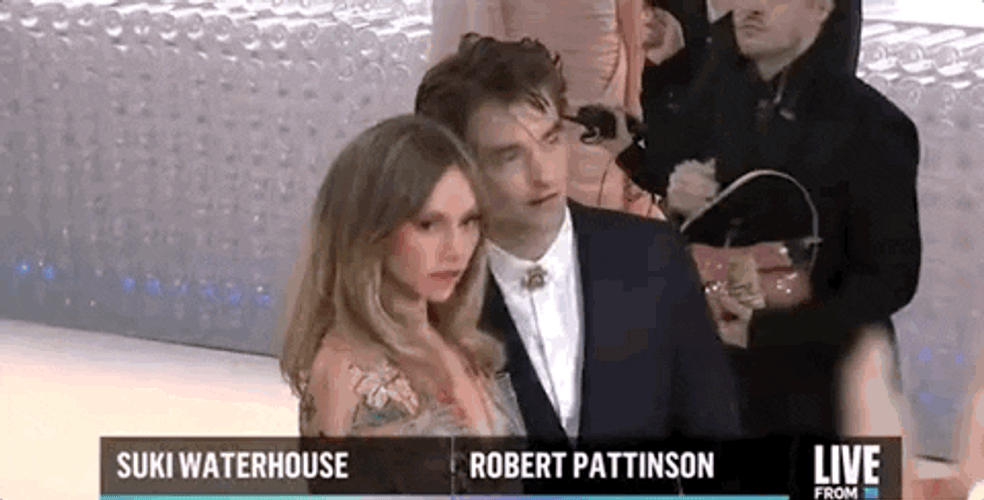 Robert Pattinson Suki Waterhouse Red Carpet GIF