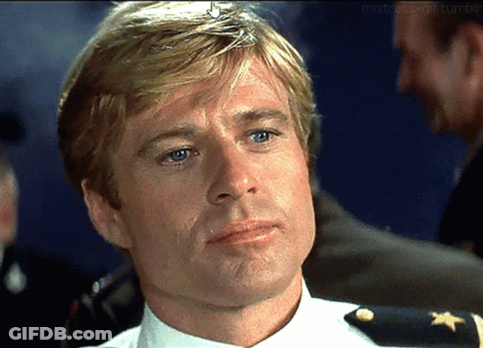 Robert Redford Captain Handsome Smile GIF